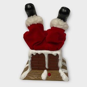 Gemmy Santa Stuck In Chimney Vintage Tested And Working Christmas Decoration